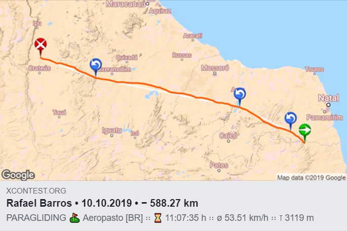 Rafael Barros 588 km xc contest